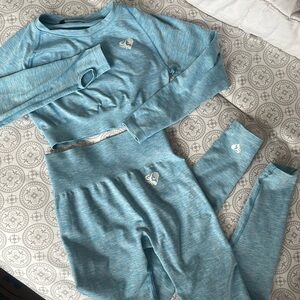 Women's Best Power Seamless Leggings in blue marl